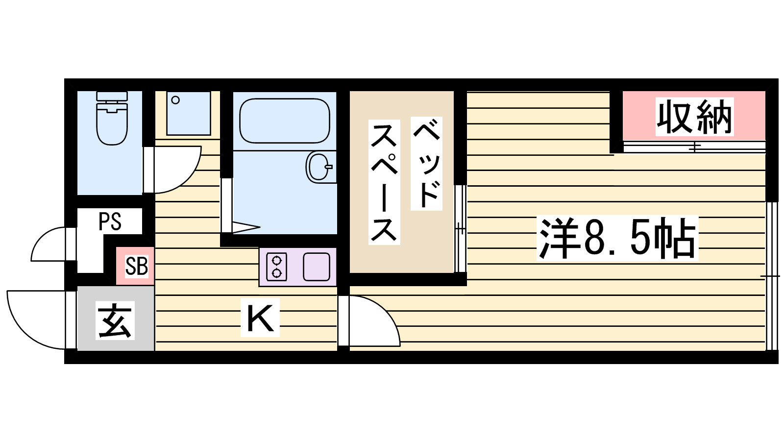 レオパレスチェディ・ｇｒｏｖｅの間取り