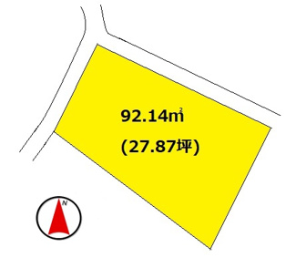 【土地図】 | 物部1丁目売土地(300万円)