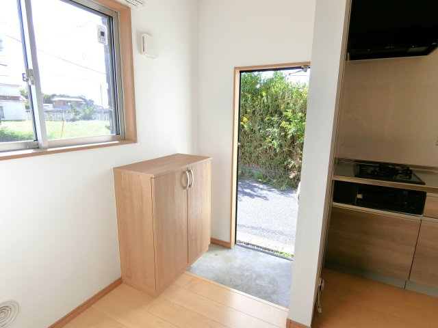 横芝光町栗山貸家の玄関