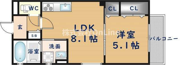 【間取り】 | クリエオーレ若草町Ⅱ