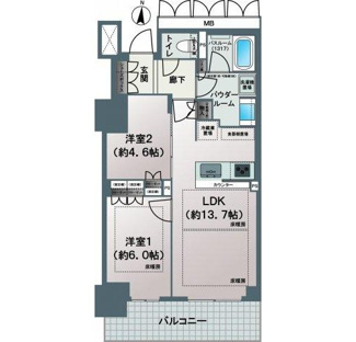 【間取り】 | プレミストタワー靭本町