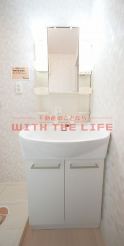 D-room杉町【キャッシュバック対象】の独立洗面台|独立洗面台、朝の身支度には欠かせません
