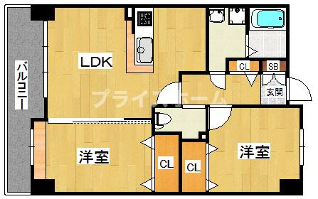 【間取り】 | ピュアドームスタシオン箱崎