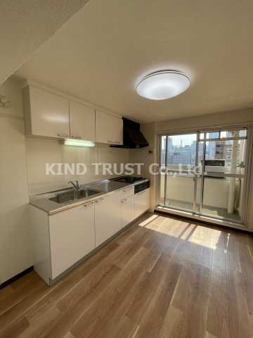 中津リバーサイドコーポB棟のキッチン|きれいなキッチンです