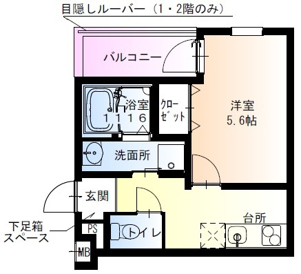 フジパレス杉本町駅北の間取り