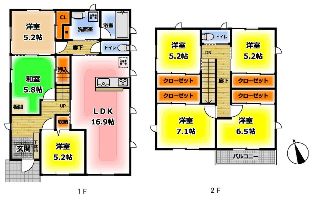 【No.6616】西品治中古住宅/7LDK/オール電化/駐車場3台の間取り
