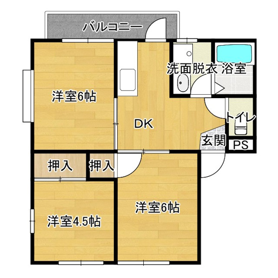 【間取り】 | レジデンス南町B棟