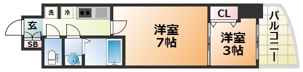 セレニテ神戸ミラクシュッドの間取り