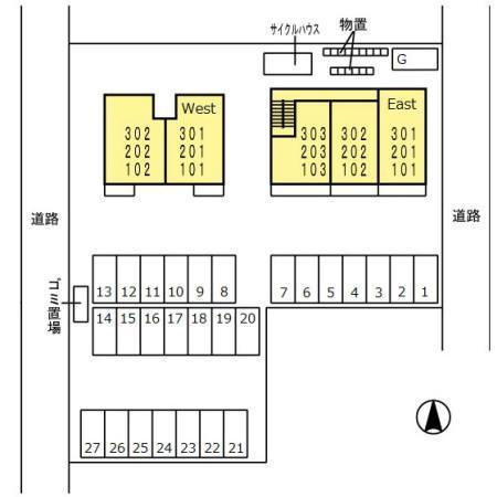 レジデンシィズ 東城 EASTの区画図