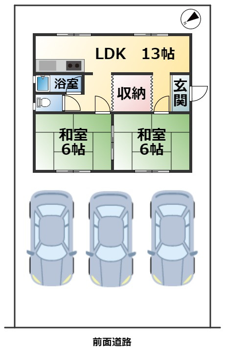 大津市南小松中古戸建の間取り