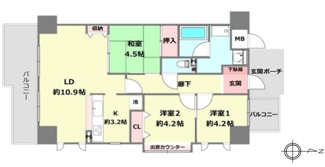 【間取り】 | セントラル新伊丹 | 新婚様からファミリー様におすすめの３LDKの間取りです♪