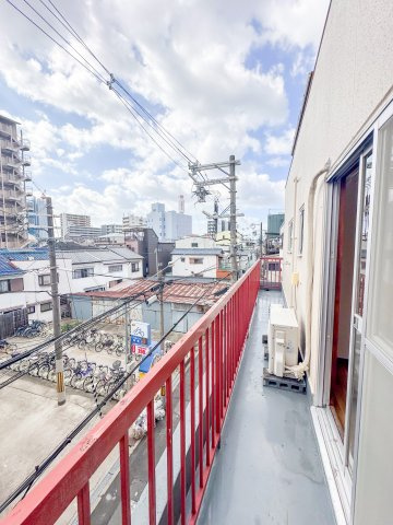 大正ハイツのバルコニー