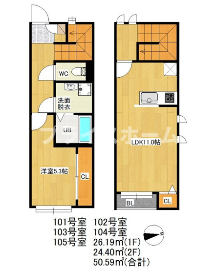 【間取り】 | DUPLEST 井尻