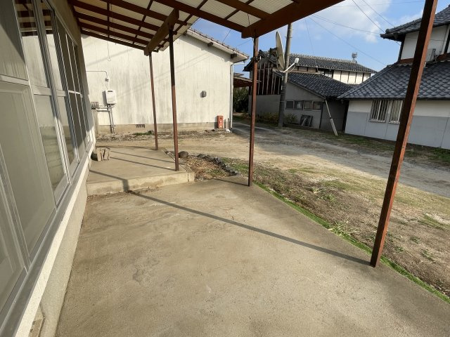 有永貸家のバルコニー