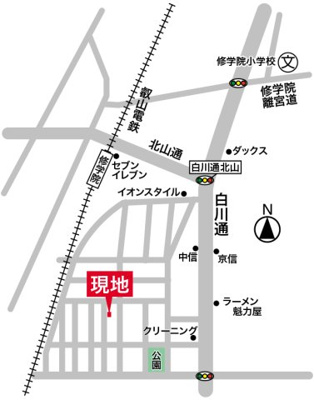 【地図】 | 一乗寺松田町　土地【建築条件無し★更地】