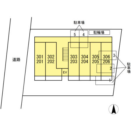 メゾンユウユウの区画図
