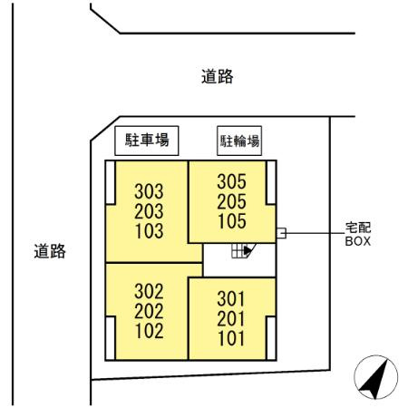 福生Haleleaの駐車場