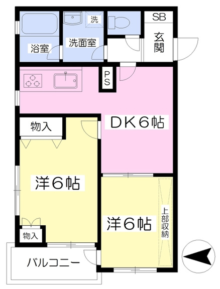 ★48.72平米・2DK★
