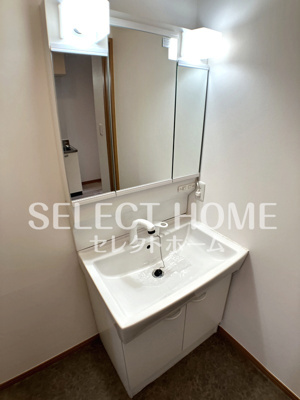 【独立洗面台】 | ハッピーハウスⅢ | 独立洗面台で身支度をすべて済ませてしまいましょう