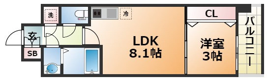 セレニテ神戸ミラクノールの間取り