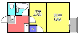 【間取り】 | ドリームハイツ2号館
