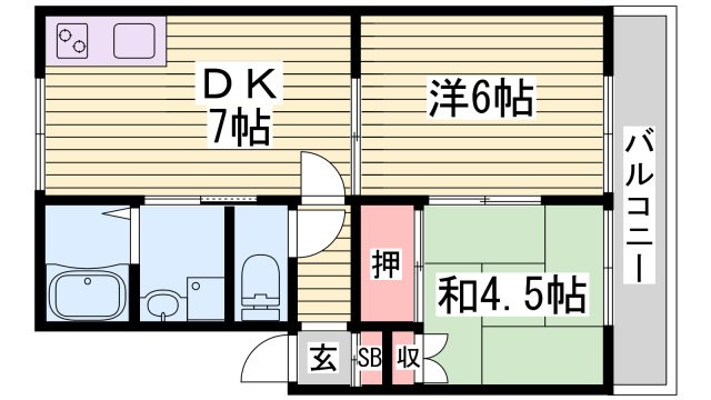 ハイツ西庄の間取り