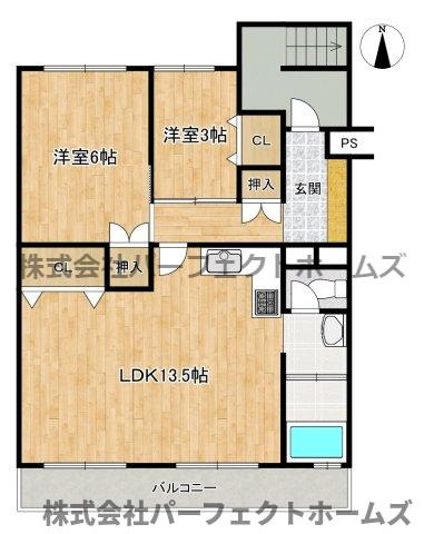 枚方ハイツ2号棟の間取り