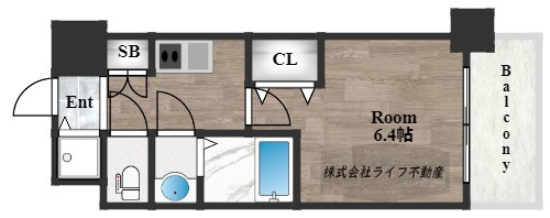 スプランディット高井田の間取り