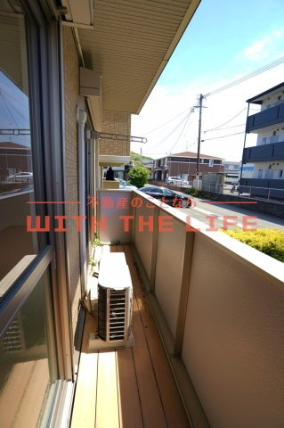 サンライズ御井Ⅱ【キャッシュバック対象物件】のバルコニー|広々としたバルコニーです