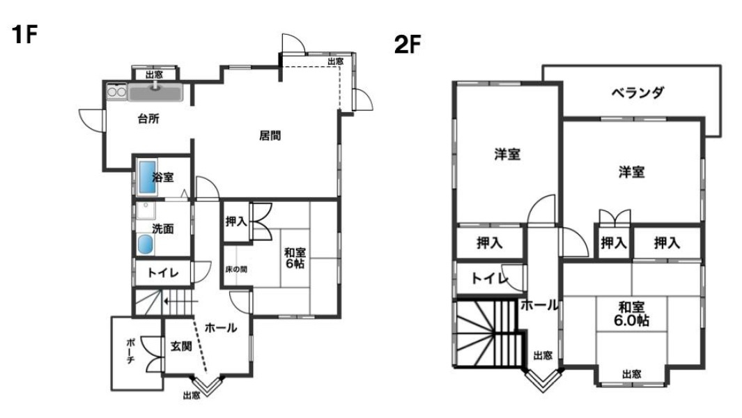 加古川市野口町坂井　中古戸建の間取り|4LDKです。