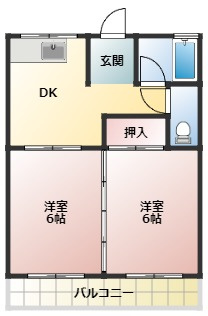 コーポバイパスの間取り