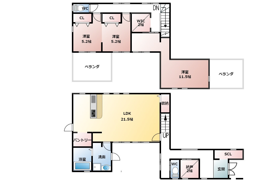 中古住宅　黒野の間取り