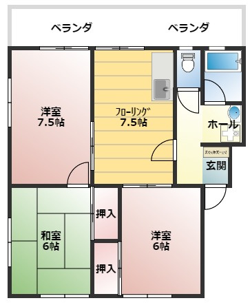 サンロイヤルマンションの間取り|3LDK