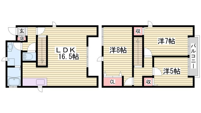 田寺借家の間取り