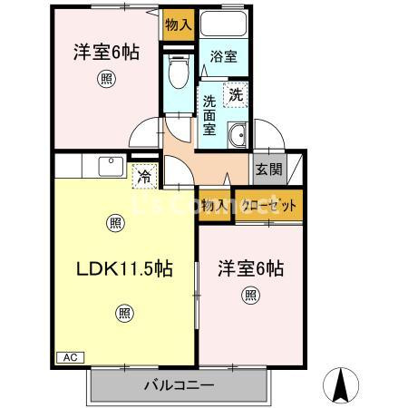 【間取り】 | アルブルコリーヌⅡ