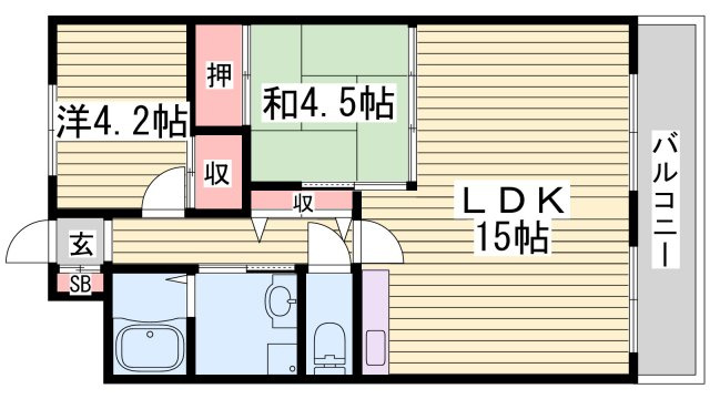 メゾン白浜の間取り