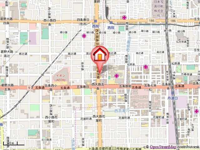 KDXレジデンス西院（ケイディエックスレジデンス西院）の地図