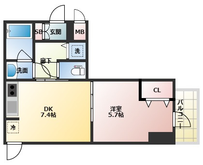 【間取り】 | スプランディッド堀江