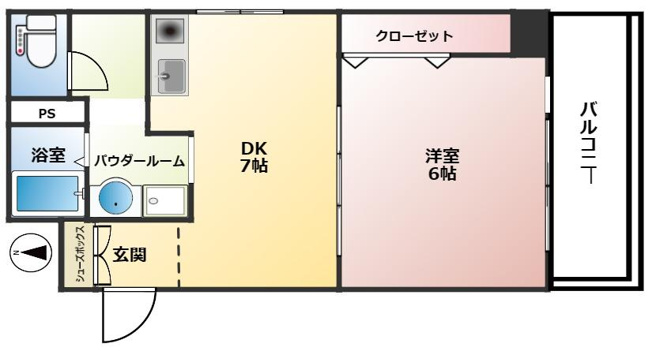 【間取り】 | ネオハイツ南堀江