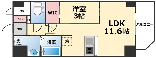 【間取り】 | ラ・ピシーヌ南堀江