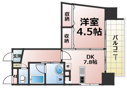 【間取り】 | オルフェア上本町Ⅶ番館