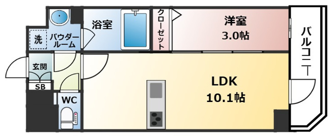 【間取り】 | S‐RESIDENCE福島Uno