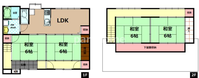 高知市朝倉東町-中古戸建ての間取り