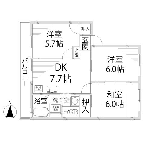 メゾンエルムの間取り