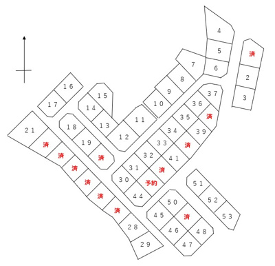 【区画図】 | アーバンシティー常盤東 | 全５３区画