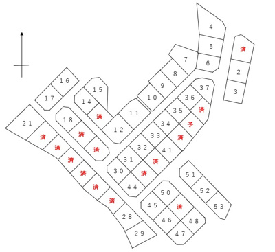 【区画図】 | アーバンシティー常盤東 | 全５３区画