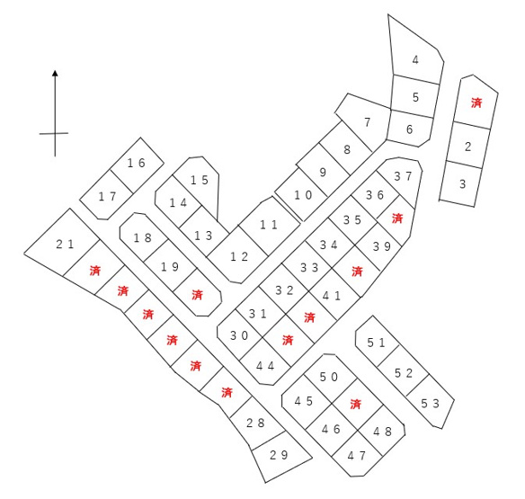 【区画図】 | アーバンシティー常盤東 | 全５３区画