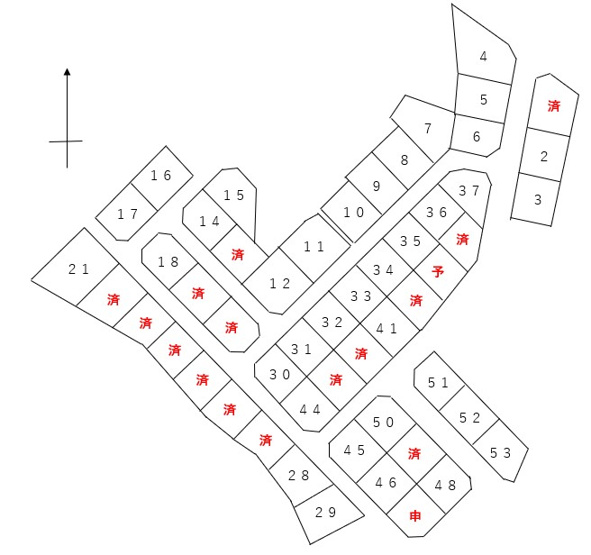 【区画図】 | アーバンシティー常盤東 | 全５３区画