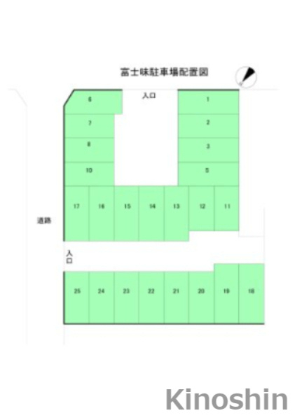 富士味駐車場の区画図