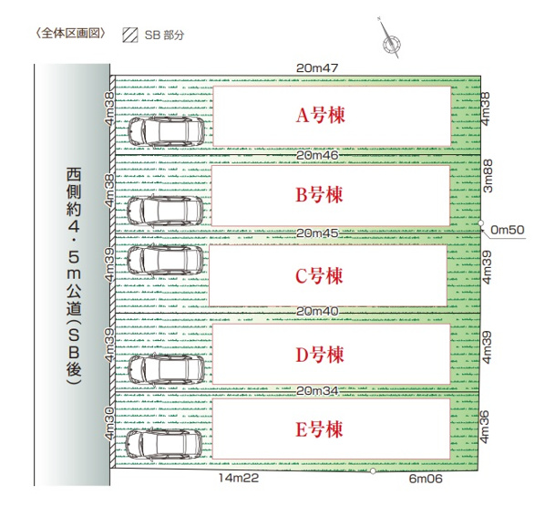 【区画図】 | 杉並区宮前３丁目　新築戸建　C号棟 | LDK20帖、延床面積89.66㎡の４LDK＋P！固定階段にて昇降可能なロフト付きです♪前面道路は約4.5ｍの公道につき、お車の出し入れも楽々♪♪モデルハウスご用意しております。
